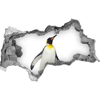 Fototapeta Díra 3D fototapeta na stěnu nálepka Tučňák