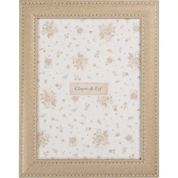 Rám na obraz Béžový fotorámeček s obšitým okrajem L - 19*1*24 cm / 15*20 cm