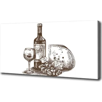 Obraz Foto obraz na plátně Víno a občerstvení