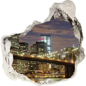 Fototapeta Fototapeta díra na zeď 3D Brooklynský most