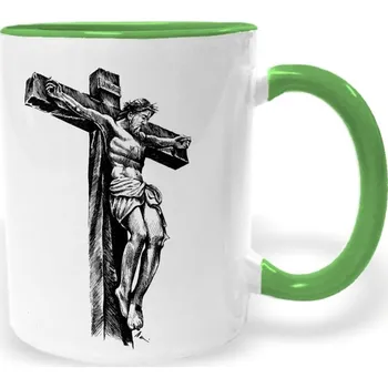 Hrnek - Ježíš Nazaretský, Kristus, Jesus Barva: Zelená