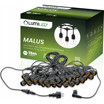 Vánoční dekorace Světelný řetěz girlanda Lumiled 1500 cm do sítě, černý kabel