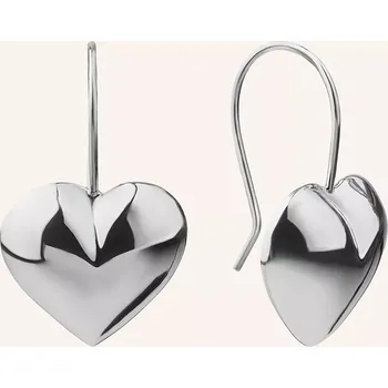 Náušnice Stříbrné visací náušnice srdíčka