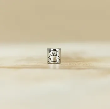 Dětské navlékací korálky Medvěd Barva: Stříbrná