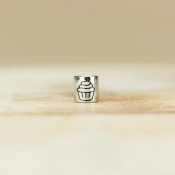 Korálek Cupcake Barva: Stříbrná