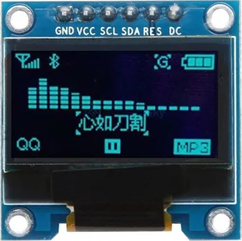 Elektronická stavebnice LaskaKit_cz 0.96" 128x64 OLED displej, SPI, modrý