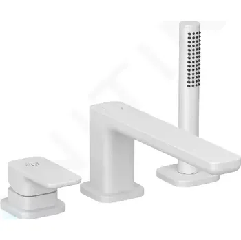 Vodovodní baterie Kludi Renon Baterie na okraj vany, 3-otvorová instalace, matná bílá, 424485375