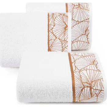 Ručník Bílý bavlněný ručník LUNA3 s bordurou Rozměr: 70 x 140 cm