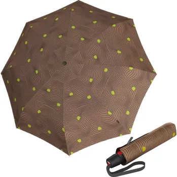 Deštník KNIRPS T.200 MEDITATE TAUPE - EKO elegantní plně automatický deštník hnědá 9532018546