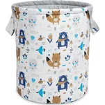 Sensillo Bavlněný koš na hračky zvířátka šedá