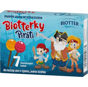 Bonbon Biotterky vitamínová lízátka Piráti 7ks