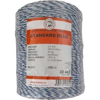 Ohradník Polyetylenové lanko pro elektrické ohradníky STANDARD BLUE 2,5 mm