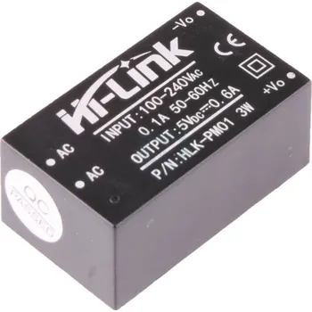 Elektronická stavebnice Hi-Link HLK-PM01 napájecí 230V AC-DC zdroj 5V/0.6A, izolovaný