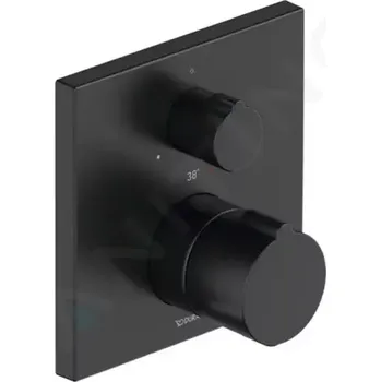 Vodovodní baterie Duravit C.1 Sprchová termostatická baterie pod omítku, matná černá, C14200015046