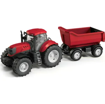 autíčko Traktor s přívěsem 61 cm - červený