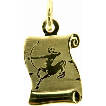 Přívěsek Zlatý přívěsek pergamen znamení zvěrokruhu 30.10.001 STŘELEC-12