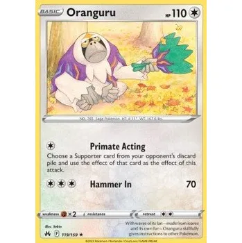 Sběratelská karetní hra Pokémon CRZ 119/159 Oranguru - Crown Zenith Stav: Near Mint, Verze: REVERSE HOLO