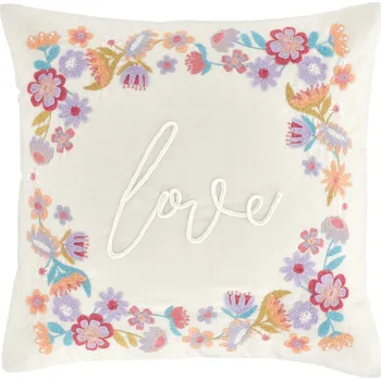 Dekorativní polštářek Dekorační polštář s příměsí lnu 45x45 cm Love – Catherine Lansfield ID_1747304
