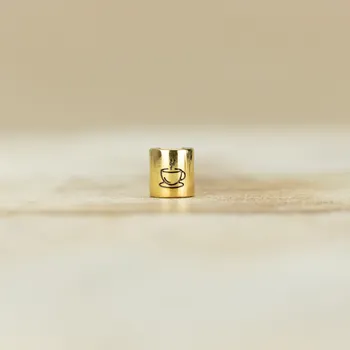 Dětské navlékací korálky Korálek Káva Barva: Zlatá