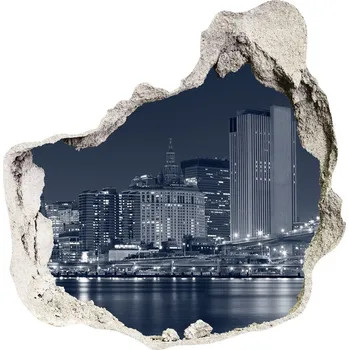 Fototapeta Fototapeta díra na zeď 3D Manhattan New York