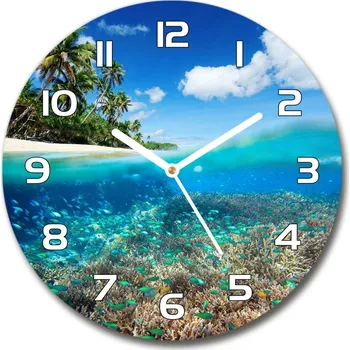 Hodiny Skleněné hodiny na stěnu Korálový útes