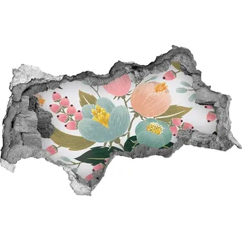 Fototapeta Nálepka 3D díra samolepící Květinový vzor