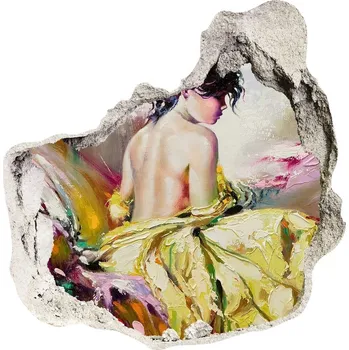 Fototapeta Díra 3D fototapeta nástěnná Polonahá žena