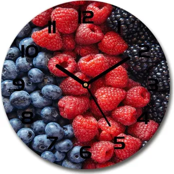 Hodiny Skleněné hodiny na stěnu Lesní ovoce