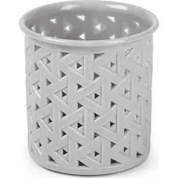 Úložný box PlasticForte F10SI Ratanový pořadač na tužky kulatý