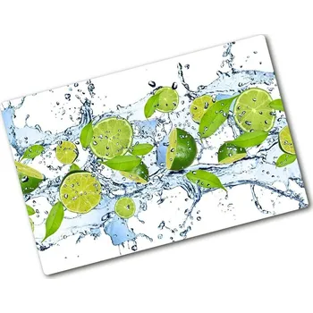 Kuchyňské prkénko Deska na krájení tvrzená Limetky a voda