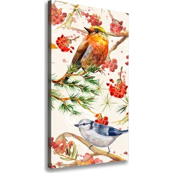 Obraz Vertikální Foto obraz na plátně Ptáci a květiny