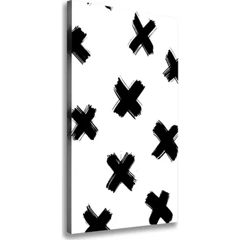 Obraz Vertikální Foto obraz na plátně Černo-bílá fleky