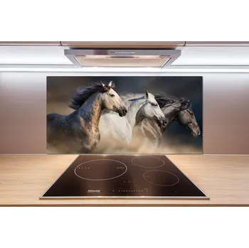 Obklad Skleněný panel do kuchyně Koně ve cvalu