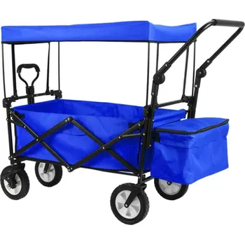 Zahradní vozík TIMELESS TOOLS Skládací vozík se střechou MODRÁ