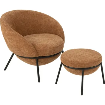 Křeslo Cihlové lounge křeslo s podnožkou Renon - 72*75*70 cm