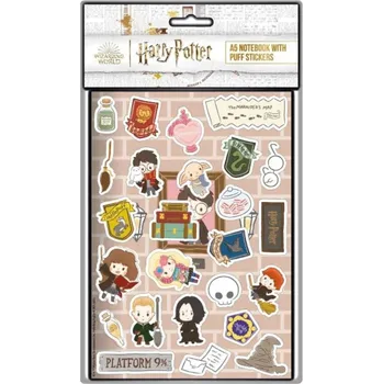 Blok A5 blok a 25 kusů samolepek Harry Potter: Kreslené (A5 14,8 x 21 cm)