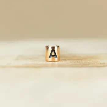 Materiál na výrobu šperku Korálek písmeno Barva: Rosegold, Písmeno: J