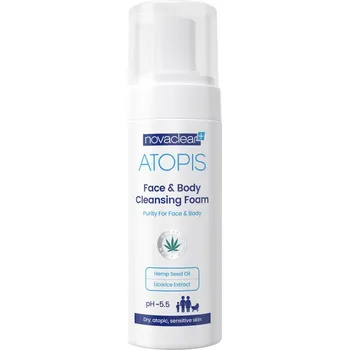 Sprchový gel novaclear ATOPIS mycí pěna obličej a tělo 150ml