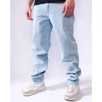Pánské kalhoty Kalhoty Karl Kani - Og Baggy Five Pocket Flames Denim - bleached blue velikosti kalhot W36