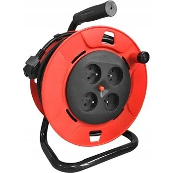 Napájecí kabel Prodlužovací Kabel bubnový 25 metrů 4 zásuvky s jištěním