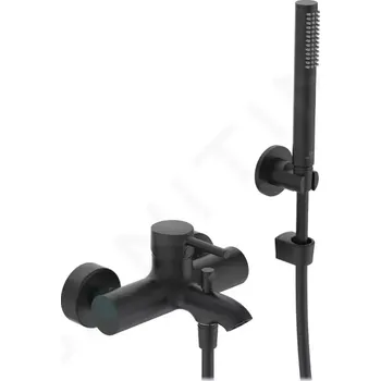 Vodovodní baterie Ideal Standard CeraLine Vanová nástěnná baterie s příslušenstvím, černá, BC270XG