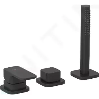 Vodovodní baterie Kludi Renon Baterie na okraj vany, 3-otvorová instalace, matná černá, 424473975