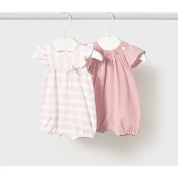 Dětská móda Dva overaly letní Mayoral 1749 barva: růžová, Rozměr: 1 - 2 měsíce, 60 cm