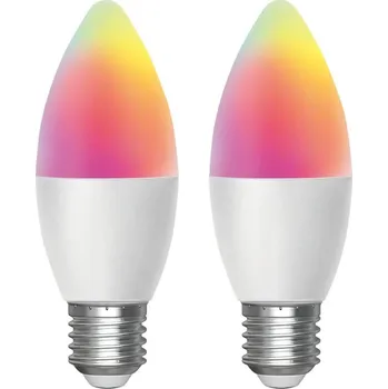 Žárovka SADA 2x LED RGBW Stm. žárovka MESH Smart C37 E27/6,5W/230V 2700-6500K - Aigostar