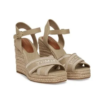 Dámská móda Espadrilky Tommy Hilfiger Tommy Hilfiger Espad High Wedge FW0FW08668 Béžová 41