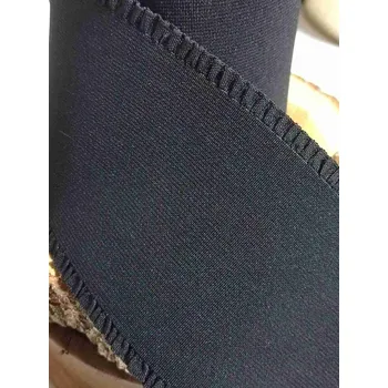 Textilie Pruženka s volánkem tkaná šíře 10 cm barva černá