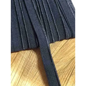 Textilie Lemovací pruženka / ramínková šíře 11 mm s výpustkem barva černá