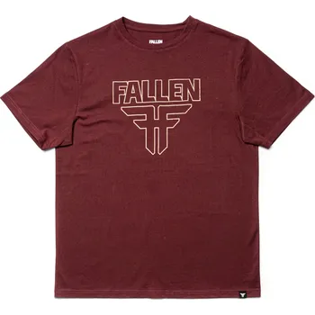 Pánské tričko fallen Pánské triko insignia tee crimson/off white