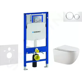 Geberit Duofix Set předstěnové instalace, klozetu Gaia a sedátka softclose, tlačítko Sigma20, bílá/chrom, SANI11CA3122