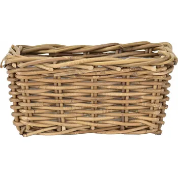 Ratanový koš Kubu s igelitovou výstelkou 30x15x15 cm, šedohnědý